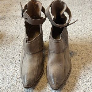 Free People Distressed Brown Leather Boots